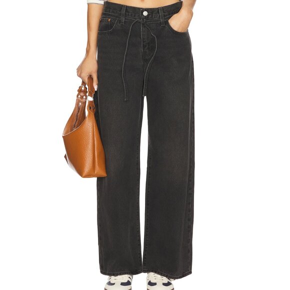 Levi's Premium XL Baggy Straight Black Revolve Y2K Loose Women's Size 28 x 31 - Picture 1 of 9
